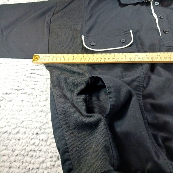 Members Only 1/2 Button Up Banded Hem Pullover Shirt 4 Pockets Logo VNT. Men's L - Picture 10 of 13